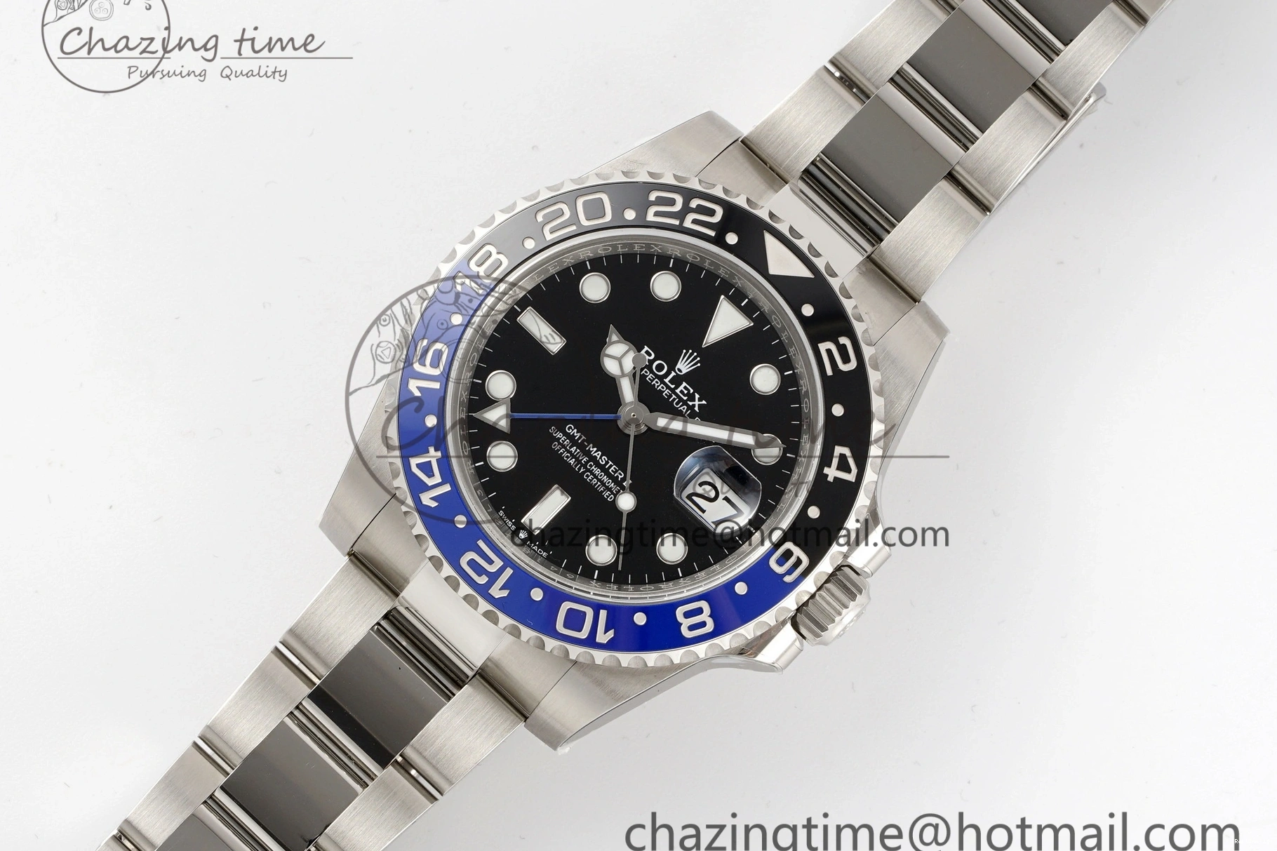 1218 Sleek GMT-Master II 126710 BLNR Blue Black Ceramic Clean Factory Best Edition on Oyster Bracelet DD3285 CHS 1990